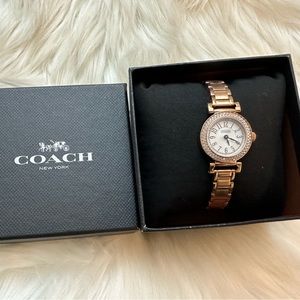 COACH Madison Stainless Steel Mini Crystal Bracelet Watch, 24mm
Rose Gold